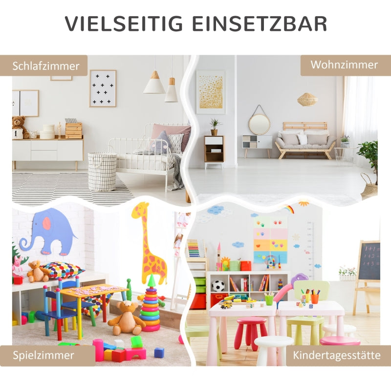 Children's Bookcase, 3 Shelves 2 Open Compartments, Grey