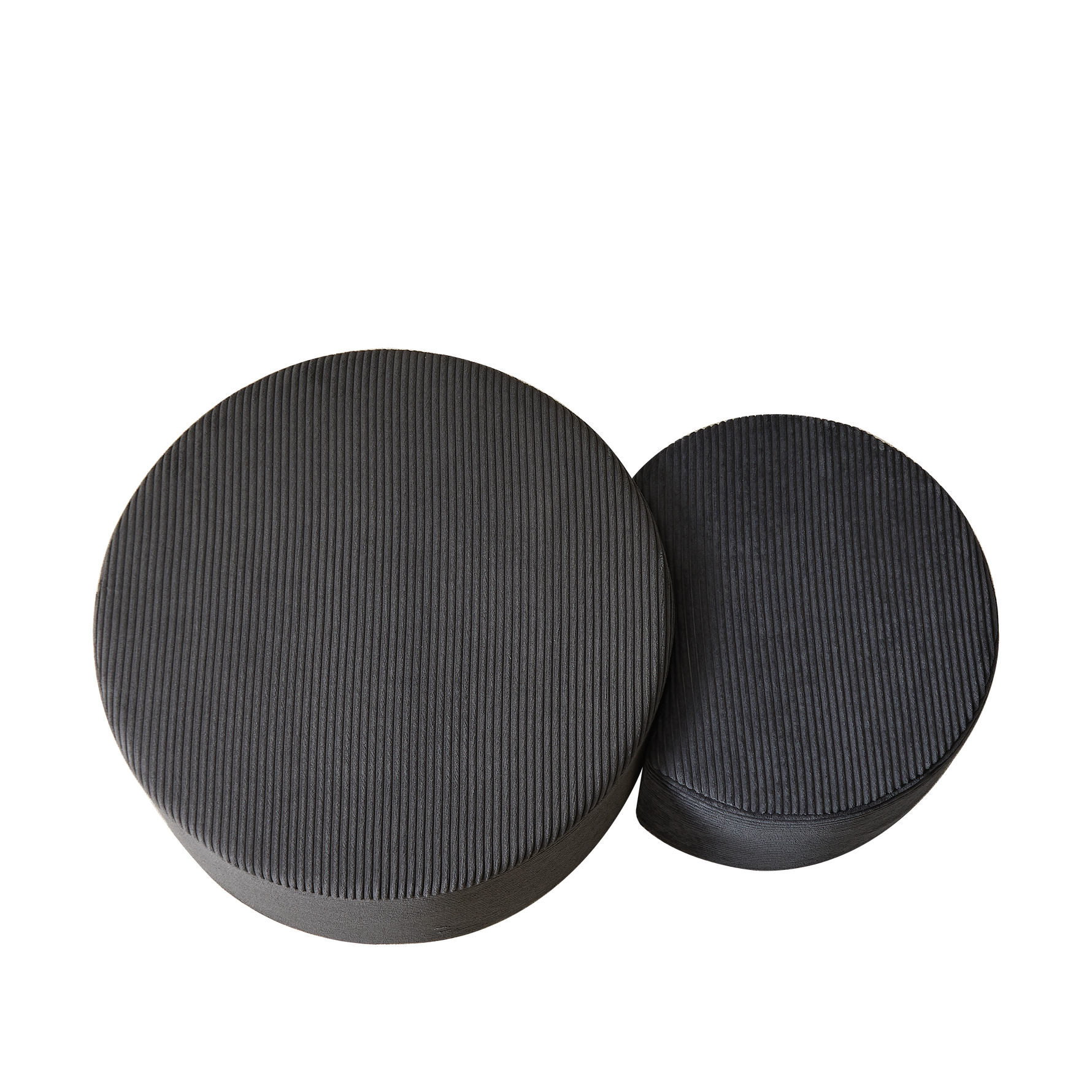 Coffee Table Set, 2-Piece Upholstered Round Foam