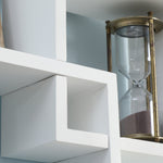 Wall Shelf Floating Board 5 Cubes 9 Compartments Fir Wood White