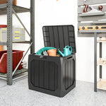 Outdoor Storage Box 121L with Handles - Black Plastic