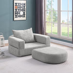 Compressed Sofa Bed Futon, Versatile Foldable Sleeper Chair & Mattress for Guest/Office, Fabric