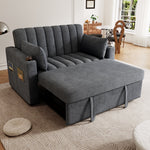 Modern Sofa Bed Multifunctional Adjustable Backrest with Drink Holder & Cushions
