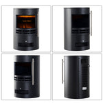 LED Electric Fireplace, Wall/Freestanding with Flame Effect, 900/2000W, Black