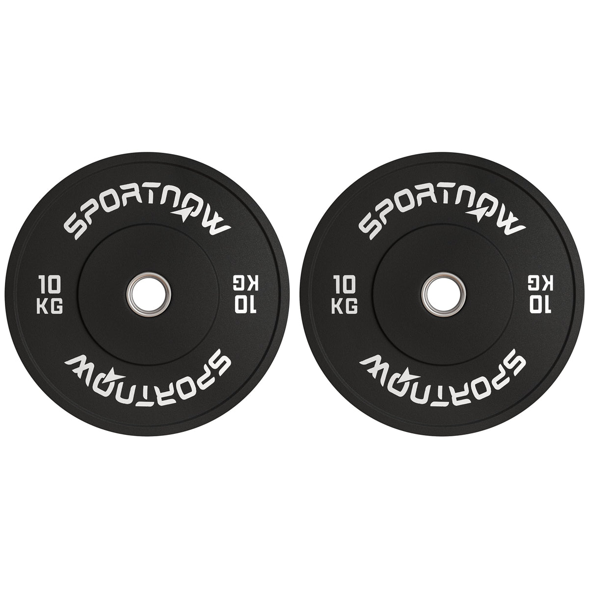 Dumbbell Weights, 2 x 10 kg, for 5 cm Barbell, Black