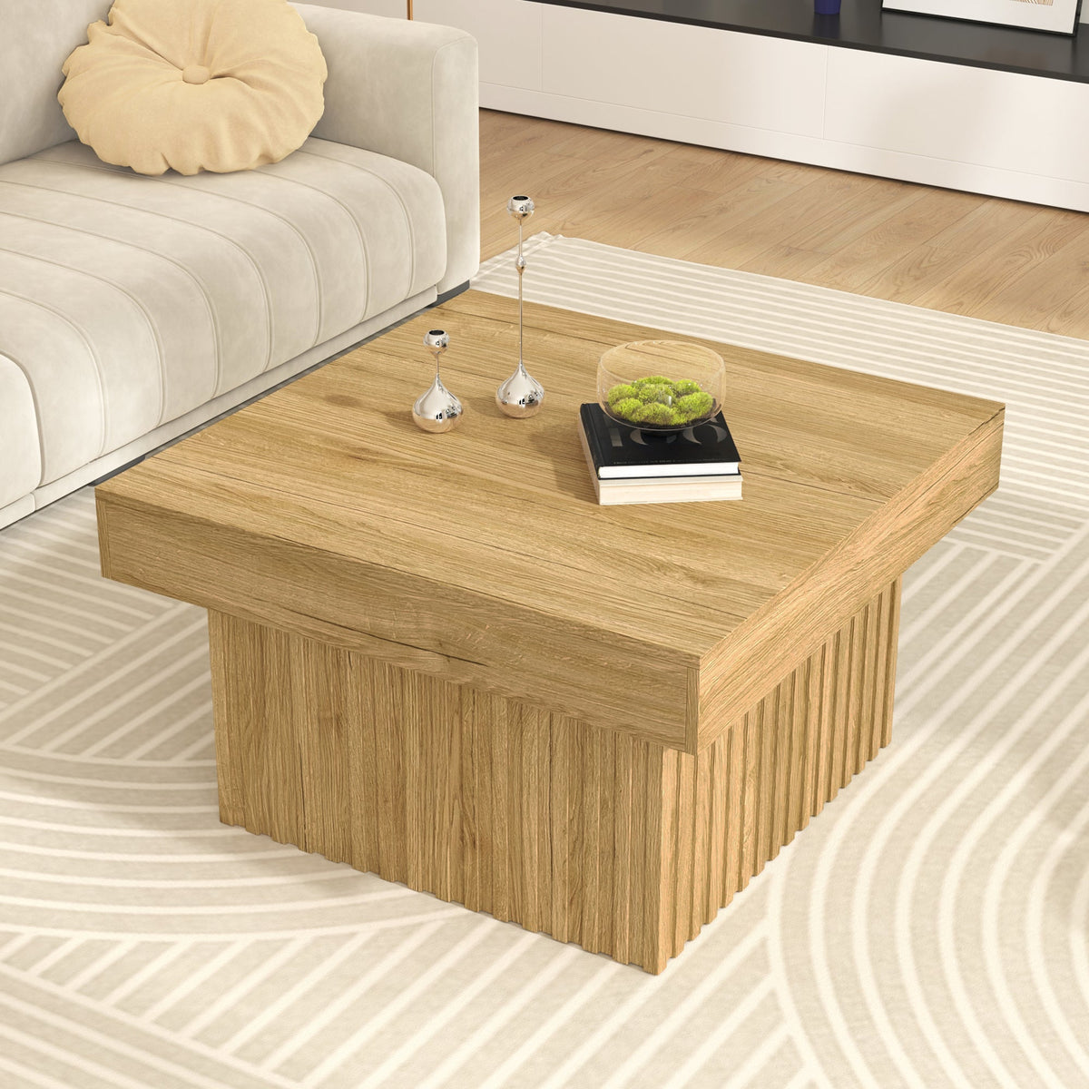 Coffee Table, Modern Design with PB Tabletop & MDF Base, Wooden