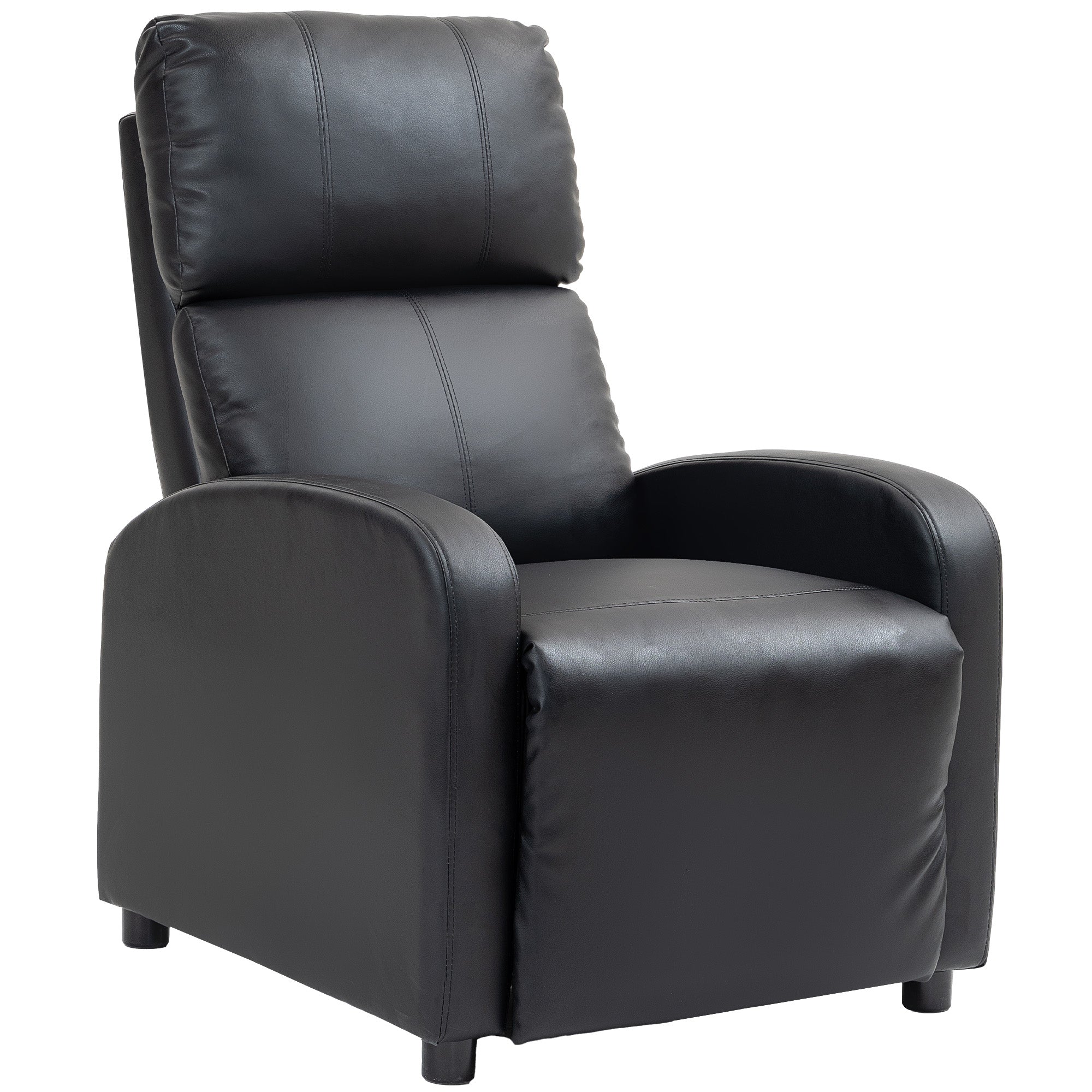 Recliner Chair, Reclining Function, TV, Faux Leather Black