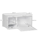 Cat Cabinet, 2-in-1 Design, Magnetic Door, White