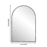 LED Full-Length Mirror 163x54cm Dimmable Light, Black Aluminum Frame