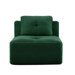 Cordelia Armless Sofa with Pillow Corduroy Green