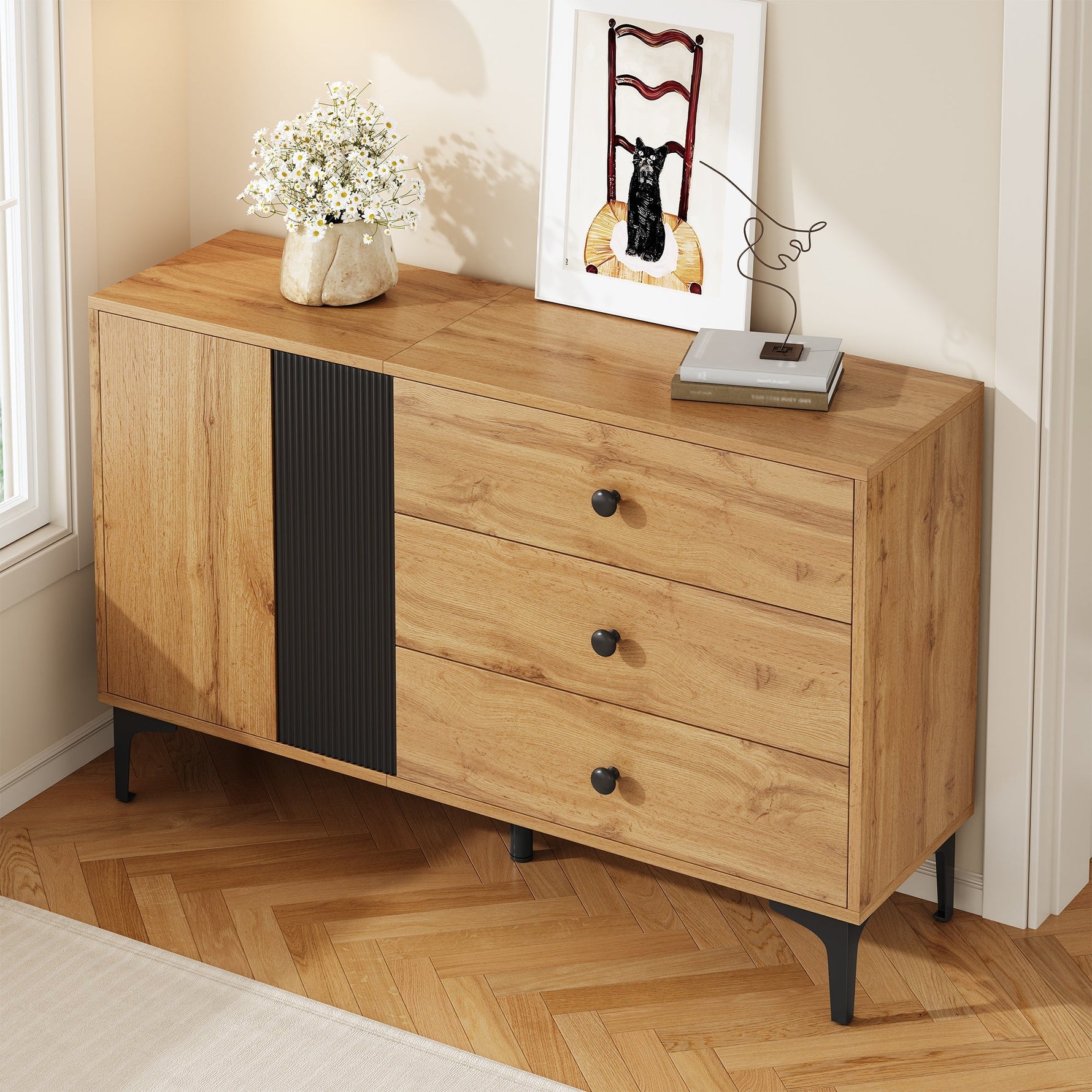 Modern Sideboard Buffet Storage Cabinet 120x35x76 cm