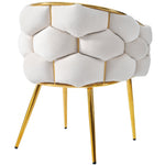 Luxurious Velvet Chairs Set of 6 Modern Gold Legs - Beige