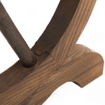 Garden Table, Wheeled Design Weather-Resistant 113 x 60 x 65 cm, Solid Wood Natural Finish