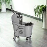 Cleaning Cart with Wringing Device, 36 Liters, Grey