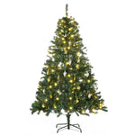 Artificial Christmas Tree 180cm with LED Lights & Baubles - Green