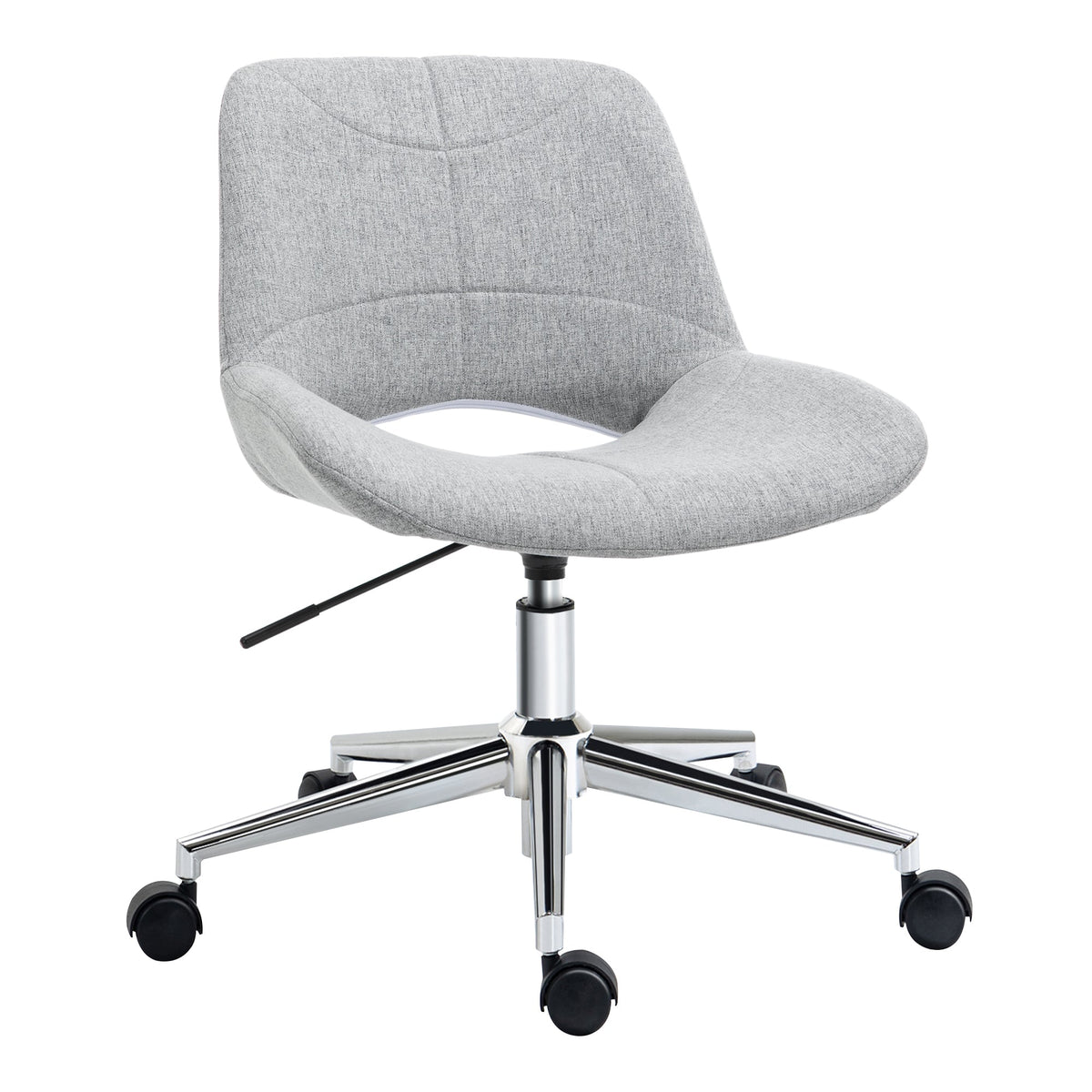 Office Chair, Armrest-Free Swivel, 110 kg, Light Grey