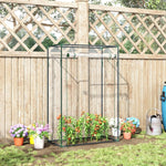 Greenhouse Cold Frame, Roll-Up Door, Steel Plastic, Transparent