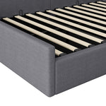 Upholstered Daybed with Underbed Storage, 140x200 cm, Grey