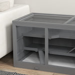 Dwarf Hamster Cage, 3-Tier Rodent Villa, Wood Gray