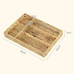 Storage Baskets Set of 2 Woven Water Hyacinth Natural Wood