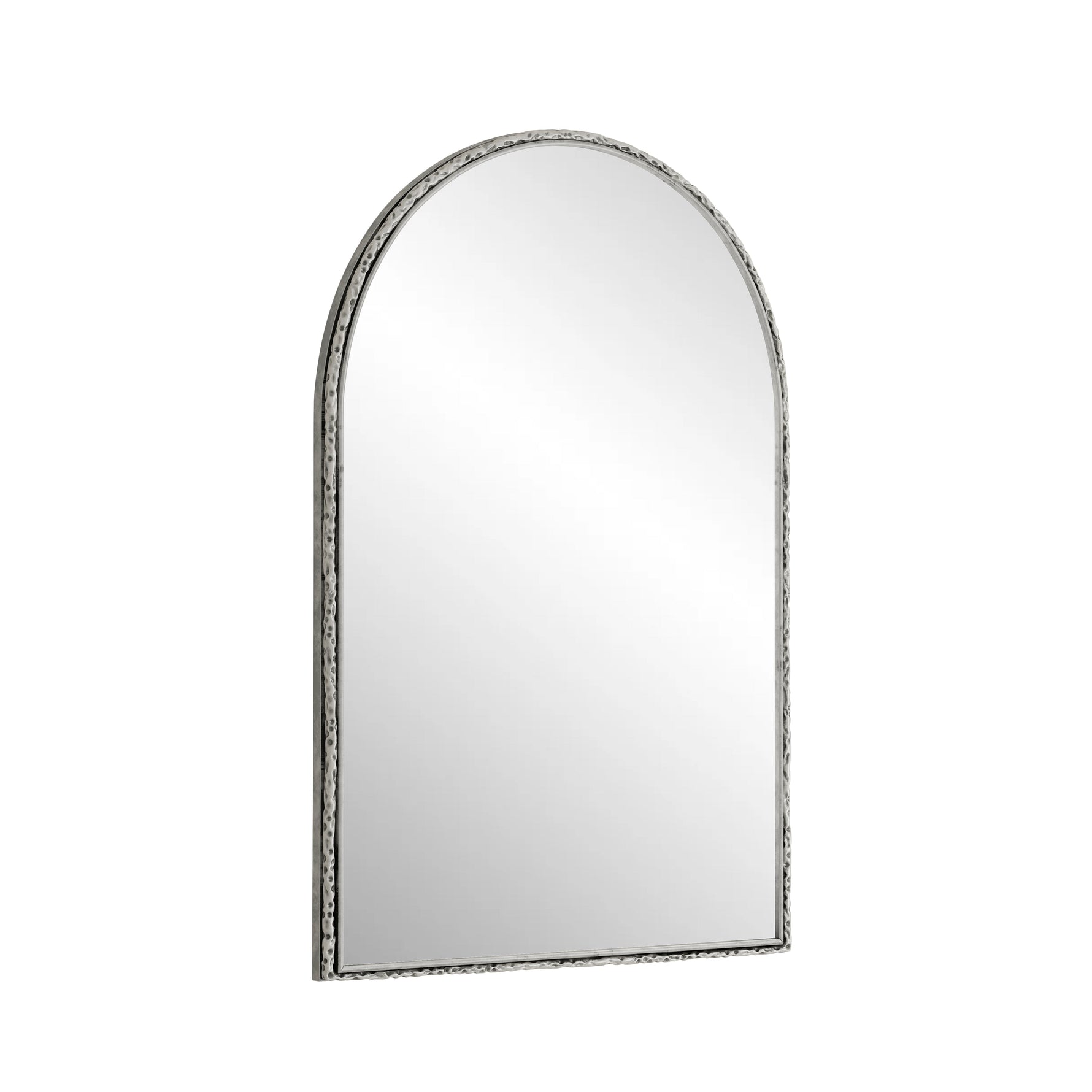 Arched Mirror, Wall/Vanity Decor for Bathroom/Living Room, Silver