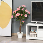 Artificial Rose Plant, Large 90 cm Tree in Pot, Plastic