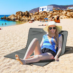 Foldable Beach Mats Set of 2, 5-Position Adjustable Backrest & Headrest, Oxford Fabric