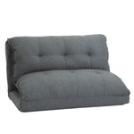 2-in-1 Floor Chair Sofa Bed, 13-Position Adjustable Backrest, Linen Gray