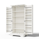 Kitchen Cabinet 120x60x40cm LED Sensor Light 2-Door Adjustable Shelves - White
