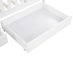 Underbed Storage Drawers, 2-Piece Set with Wheels, White MDF