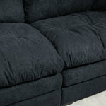 Two-Seater Sofa with Double Layer Cushions and Pocket Springs, 213 cm Chenille