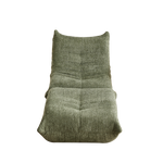 Chenille Togo Sofa with Footrest, Floor Lounge Chair with Memory Foam, Chenille Fabric