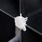 DIY Wardrobe Shelving System, Cube with Clothes Rail, Black + White PP