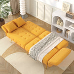 Two-seater Sofa Bed Multifunctional Adjustable Folding Velour Upholstery