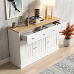 Sideboard, Engraved Texture Living Room Cabinet