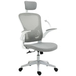 Ergonomic Office Chair, Headrest Rocking Function Height Adjustable, Grey
