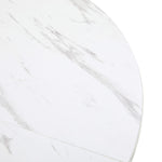 Dining Table Set 5-Piece Round 100cm Velvet Chairs - White/Black