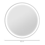 kleankin Bathroom Mirror, LED Illuminated Touch, Aluminum Frame