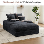 Luxury Cord Sofa, Multifunctional Sofa Bed Space-Saving, Grey