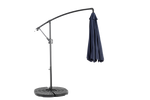 Outdoor Umbrella Rectangular 14.8 Ft Double Sided with Crank, Navy Blue
