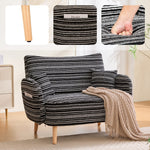 Modern Two-Seater Sofa with Armrest Cushions and Storage Bag, Boucle