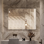 Frameless Wall Mirror, 100x75 cm HD Shatterproof, Copper-Free Glass