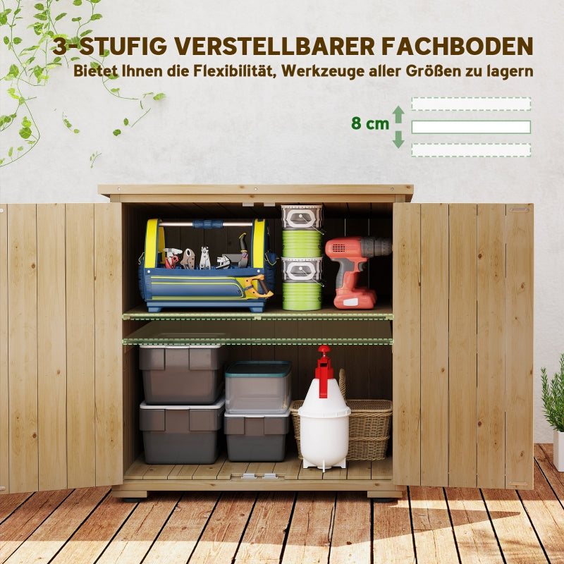 Outdoor Storage Box Weatherproof Asphalt Roof - Dark Grey