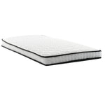 Upholstered Sofa Bed 90/180x200cm Extendable Storage LED USB - Dark Grey
