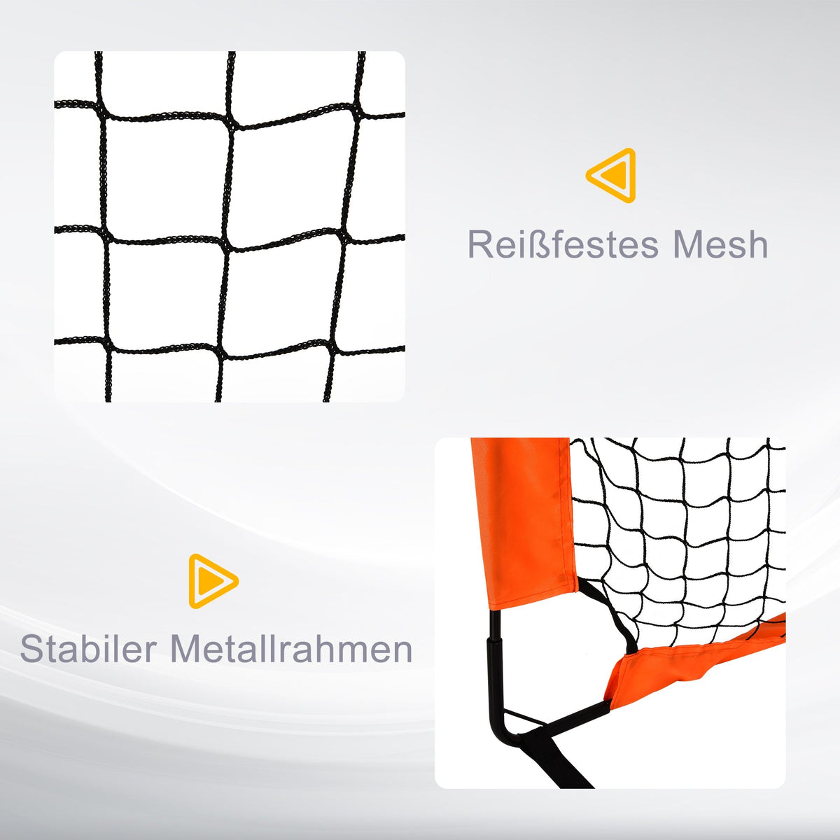 Football Goals, Foldable Mini Metal with Oxford Fabric, Orange