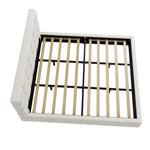 Upholstered Platform Bed Frame, 180x200 cm - Beige