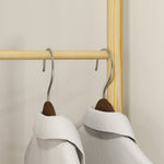 Coat Rack, 6 Hanging Rods, Solid Wood, Natural