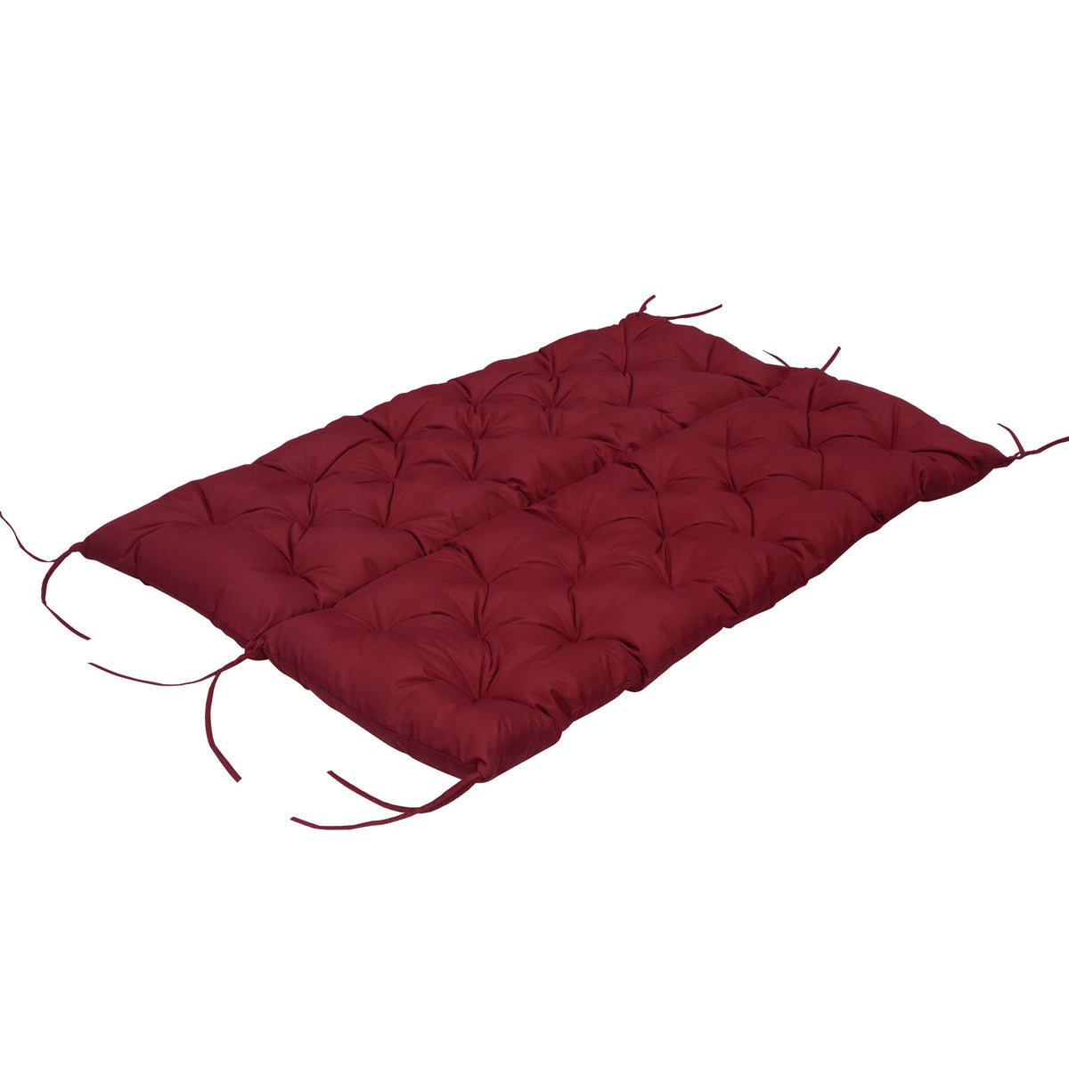 3-seater Bench Cushion with Ties, Outdoor/Indoor Seat Pad 150x98x8 cm, Red