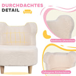 Children's Armchair, Bear Ears, Foam, Beige