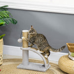 Cat Scratching Post, Jute Cover, Hanging Ball, Grey