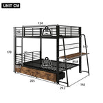 Kids House Loft Bed 90x200cm with Slide & LED, Pink Metal